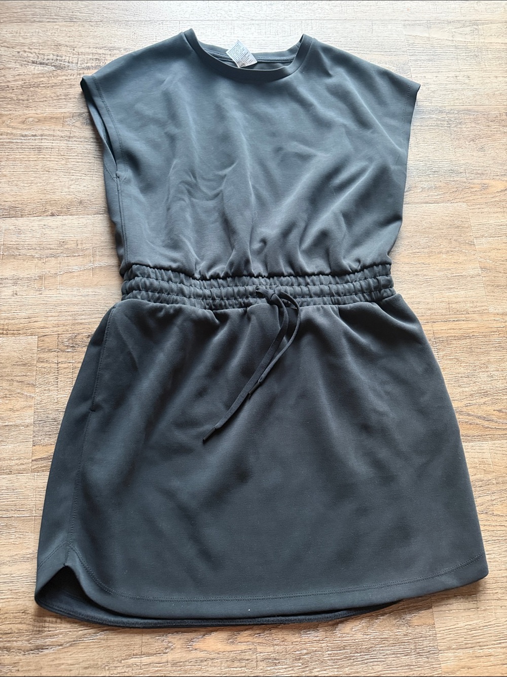 all in motion Black Drawstring Waist Sweater Dress
